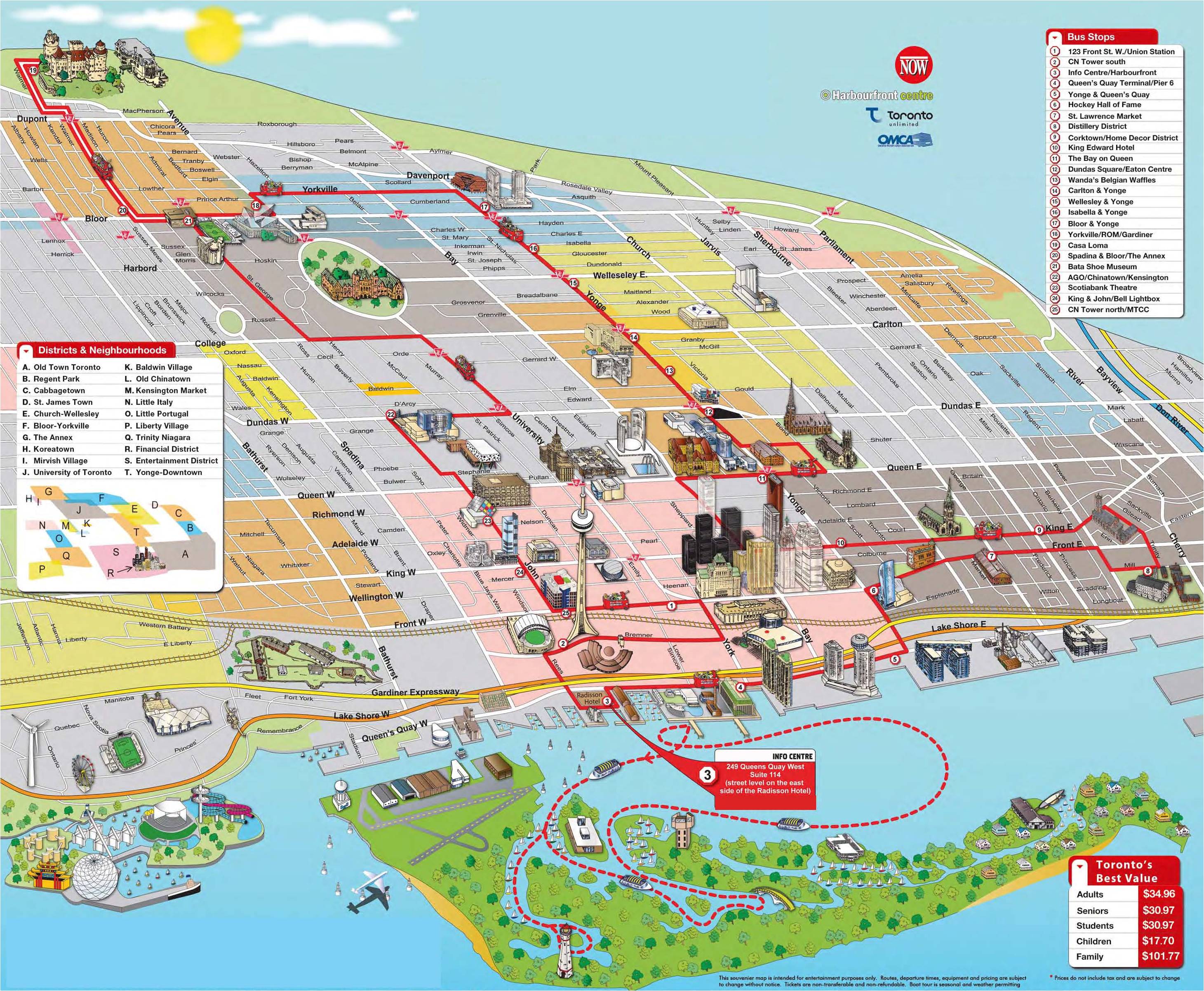 Mapa 3D de Toronto - Canadá - América del Norte